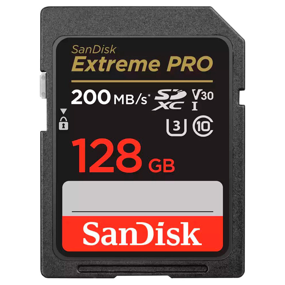 Cartão de Memória SanDisk Extreme PRO 128GB 200 MB/s Class 10 - SDSDXXD-128G-GN4IN