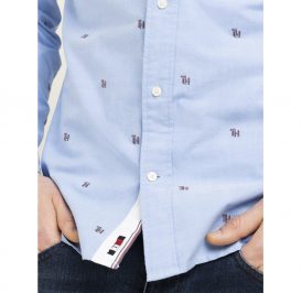 Camisa Tommy Hilfiger Masculino MW0MW12204-0GZ-01 XL Copenhagen Blue - Image 1