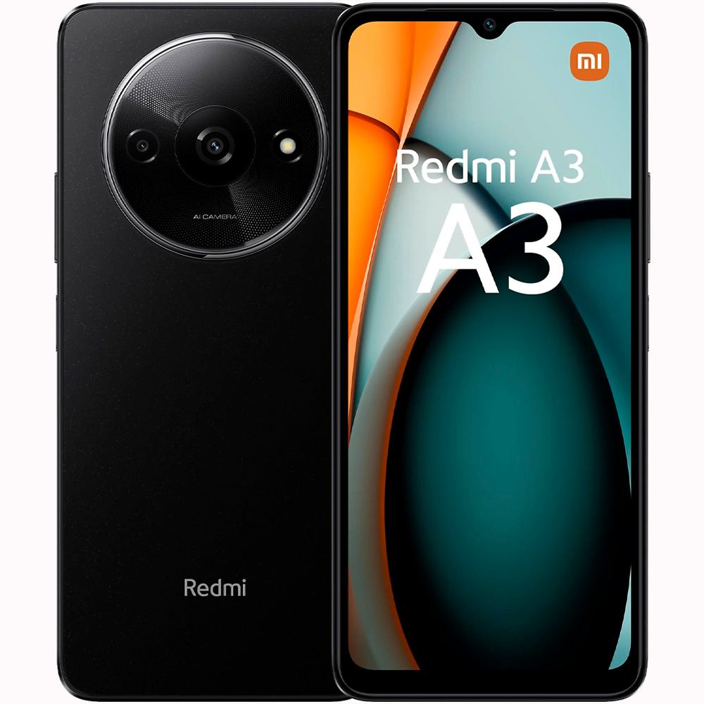 Smartphone Xiaomi Redmi A3 Dual SIM 3GB+64GB 6.71″ OS 14 - Preto Meia Noite US 53723