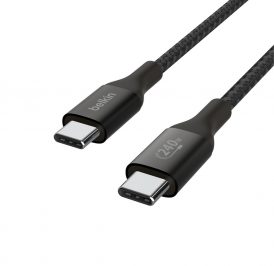 150330386 CAB015 BLK 100W USB CtoUSB C Braided Tilt WEB