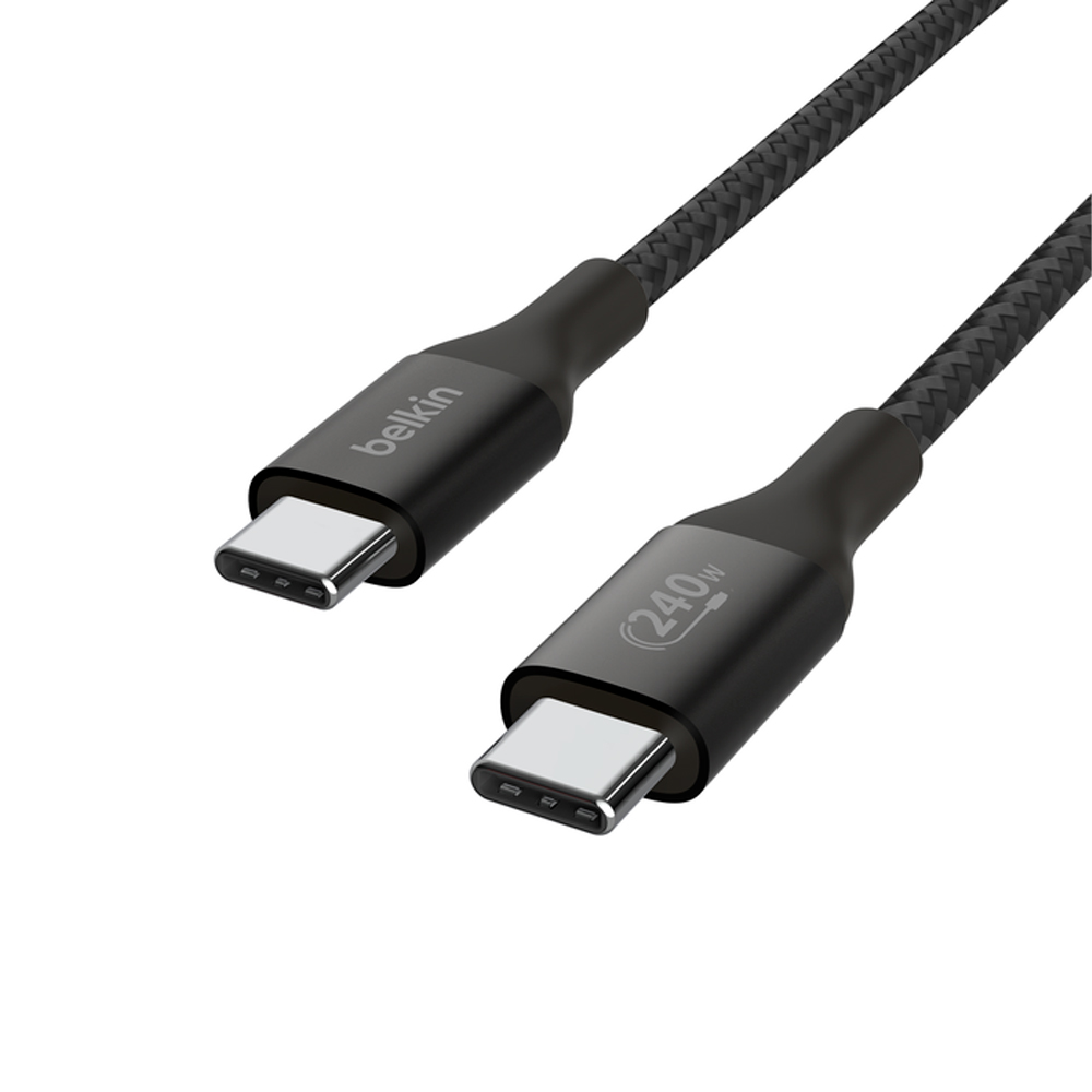 150330386 CAB015 BLK 100W USB CtoUSB C Braided Tilt WEB