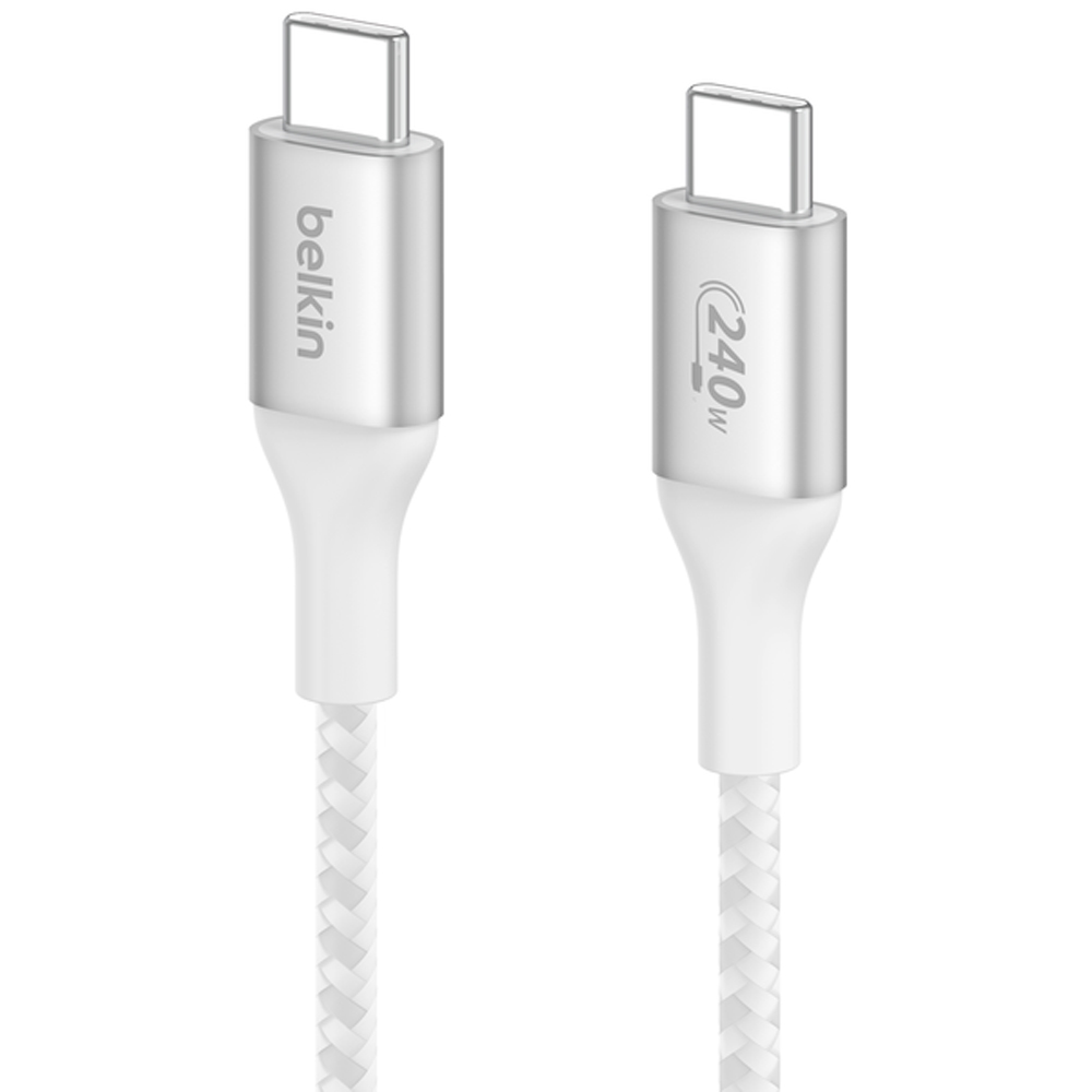 150330388 CAB015 WHT 100W USB CtoUSB C Braided Angled WEB