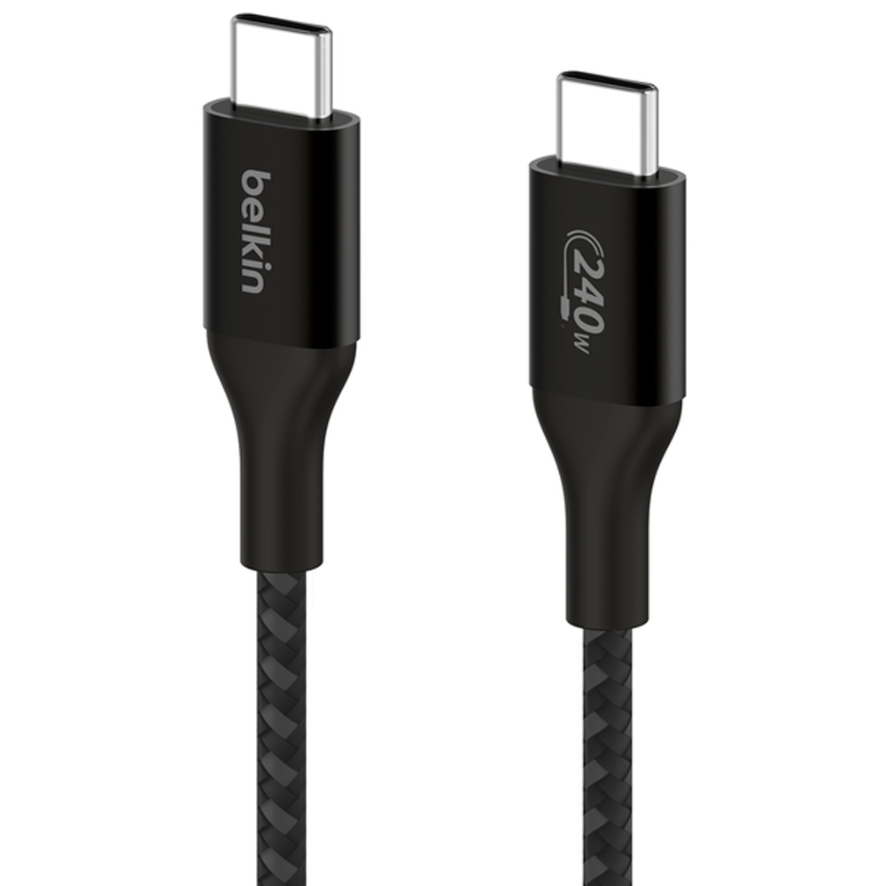 150330400 CAB015 BLK 100W USB CtoUSB C Braided Angled WEB