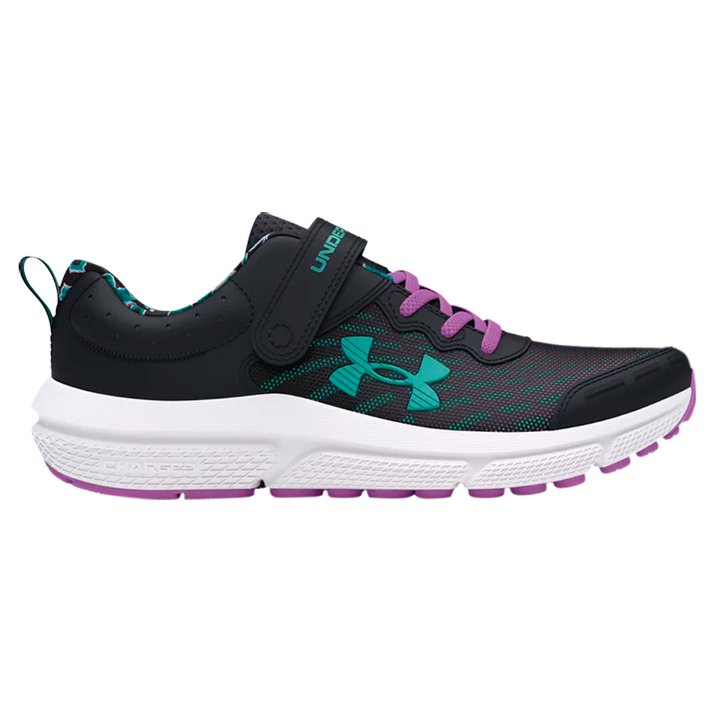 Tênis UNDER ARMOUR Infantil Feminino Assert 10 AC Printed 28.5 Preto/Roxo - 3027407-001