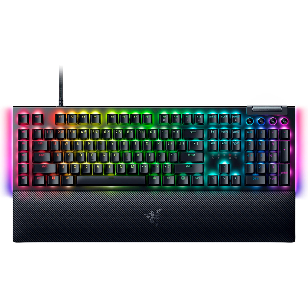 Teclado Gamer Mecânico Razer BlackWidow V4 Yellow Switc RGB USB-C Inglês – Preto RZ03-04691900-R3U1