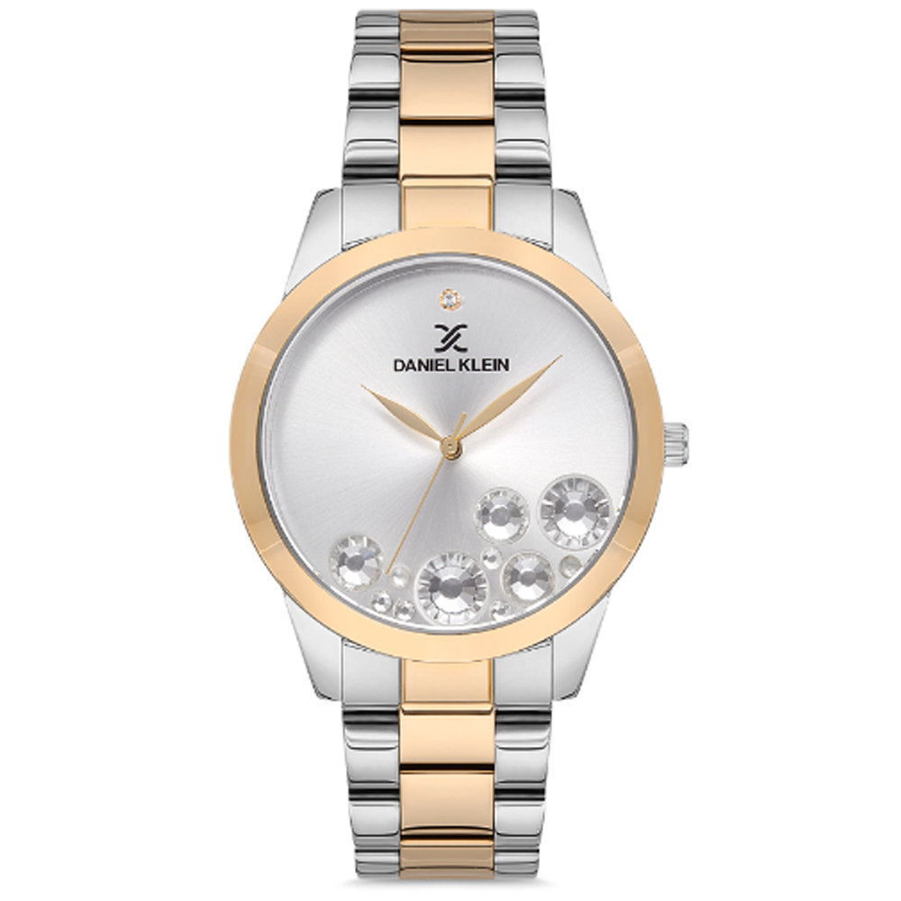 Relógio Feminino Daniel Klein DK.1.12612-3 Premium – Prata/Ouro