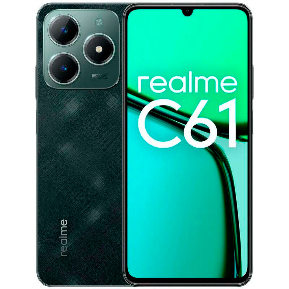 Smartphone realme C61 RMX3930(EUCIS) Dual SIM 8GB+256GB 6.78″ OS 14 – Dark Green 631011003997