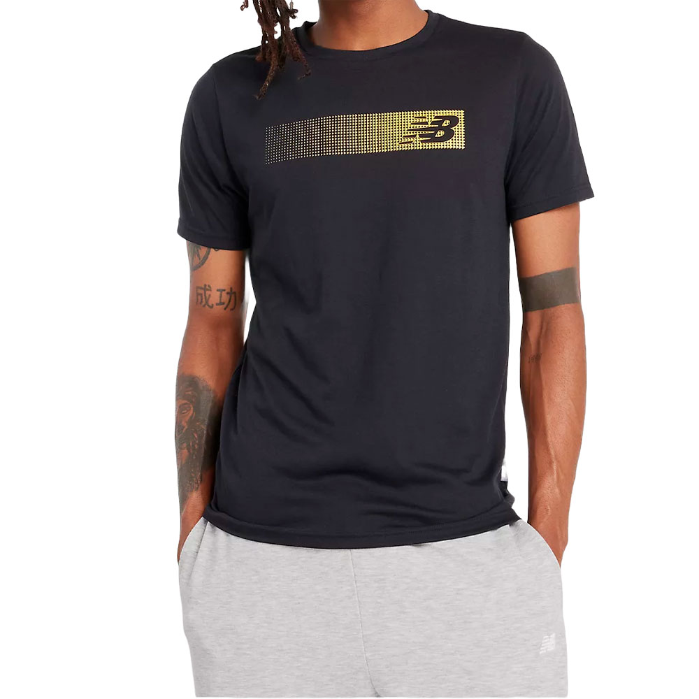 Camiseta New Balance Masculino Sport Essentials Heathertech G S Preto – MT43073BK