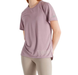 Camiseta New Balance Feminino Poly Tee Sport Essentials XS Roxo – WT43207ICW - Image 1