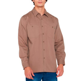 Camisa Jeep Masculino Willys Workshirt L Marrom – JMN24056BROWN - Image 1