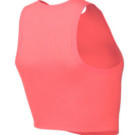 Camiseta Regata Nike Feminino Sportswear Cropped Mini-Rib L Coral – FB8279629 - Image 2