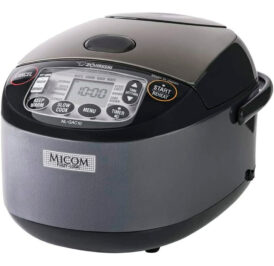 Panela Elétrica de Arroz Zojirushi NL-GAC10BM Umami Micom 5.5 Xícaras 1L 110V - Preto Metálico - Image 1