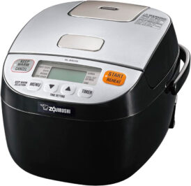 Panela Elétrica de Arroz Zojirushi NL-BAC05SB Micom 3 Xícaras 1L 110V - Preto/Prata - Image 1