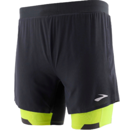 Short Brooks Masculino Run Visible 5'' 2-In-1 L Asphalt/Nightlife – 211405044 - Image 1