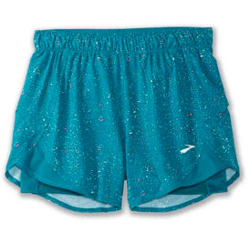 Short Brooks Feminino Chaser 5'' 2-In-1 S Lagoon - 221464486 - Image 1