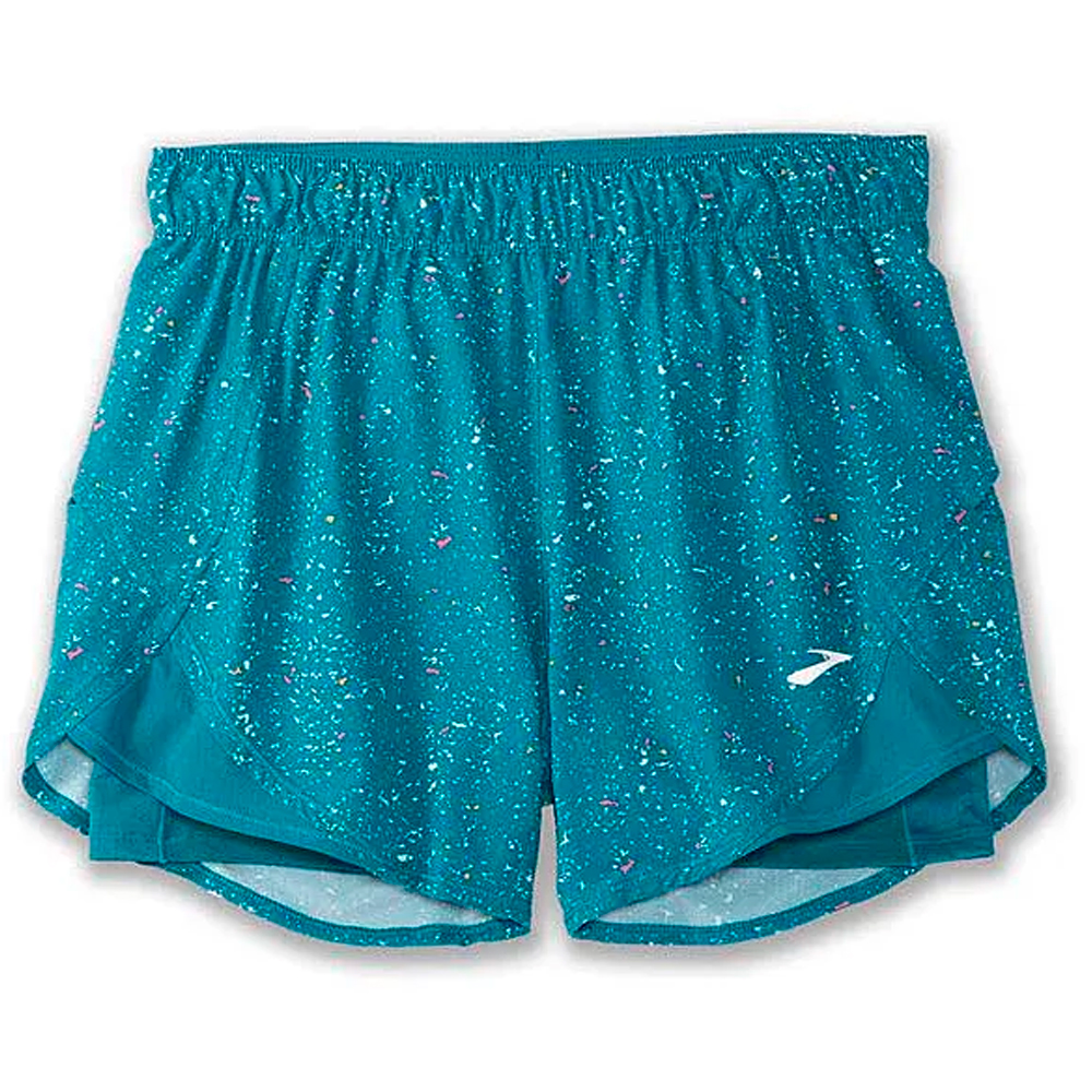 opplanet brooks chaser 5in 2 in 1 short womens lagoon speckle print lagoon xxl 221464486 045 main