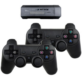 Console Game Stick X2+ 64GB +10000 Jogos 2 Controles - Preto - Image 1