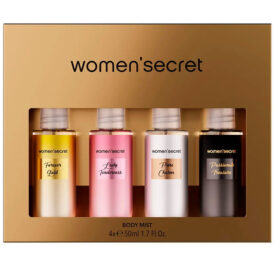 Perfume Women'secret Kit Body Mist Coffret Metalic 4X50ML - Image 1