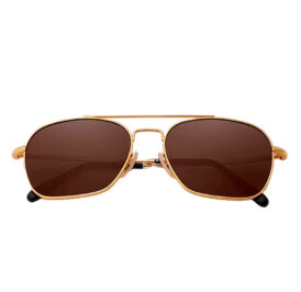 Óculos KINGSEVEN Unissex N7118 Square Alloy C3 Gold Brown - Image 2