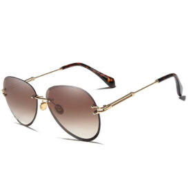 Óculos KINGSEVEN Feminino 8012 Cat Eye Gradient Brown - Image 1