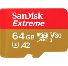 Cartão de Memória SanDisk Micro SDXC Extreme 64GB 170 MB/S- SDSQXAH-064G-GN6MA - Image 1